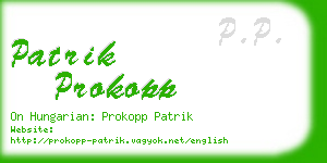 patrik prokopp business card